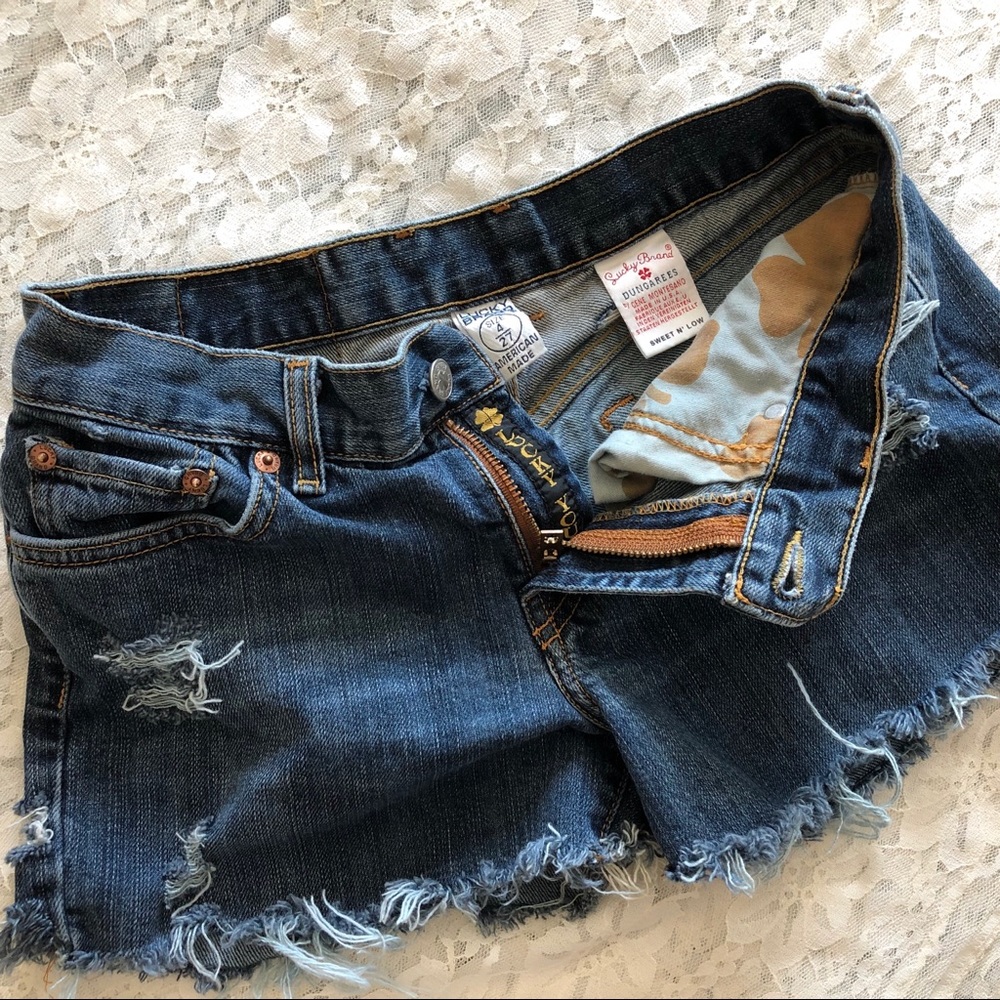 Distressed Lucky Brand Sweet’N Low Jean Shorts